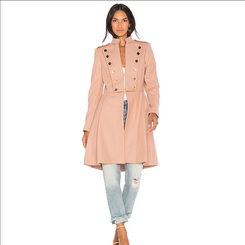 Alice & Olivia Rossi Blush Military Coat Revolve